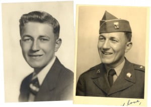 Phil's high school graduation adn army portraits.