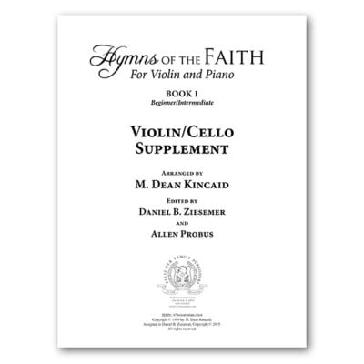 Hymns of the Faith Violin Book 1 Violin / Cello Supplement
