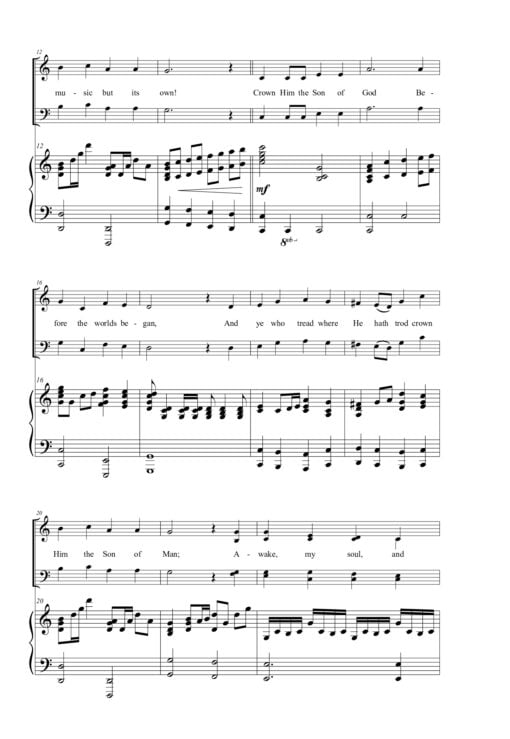 Crown Him With Many Crowns (SATB) - Image 3