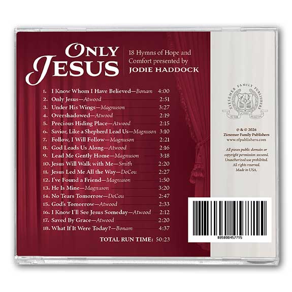 Only Jesus - 18 Hymns of Hope and Comfort (CD Album) - Image 2
